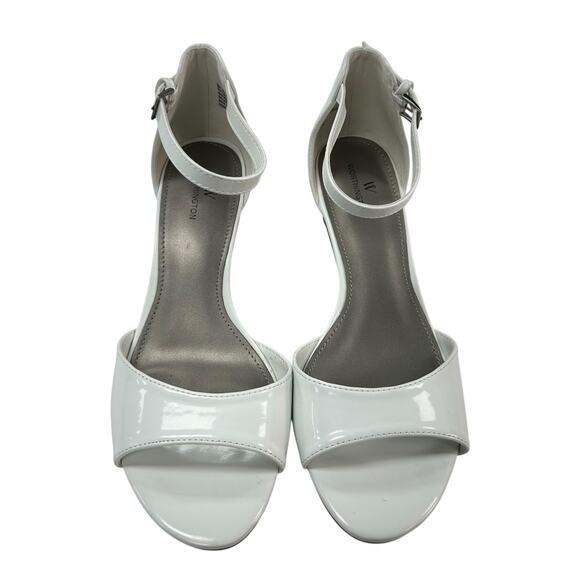 Worthington Glossy White Garnet Open Toe Kitten Heel Pumps Womens 9 - Picture 5 of 9